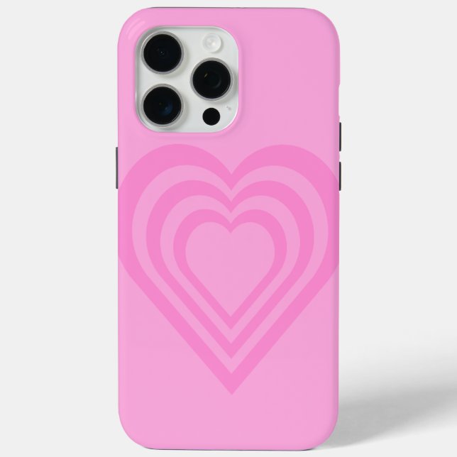 Cute Pink Heart Phone Case (Back)