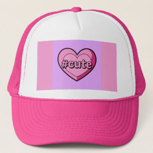 Cute Pink Heart Pink Hat