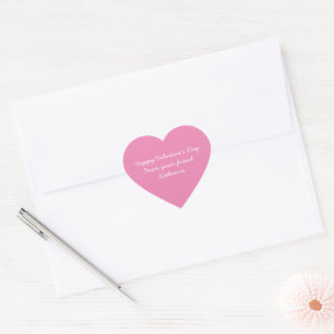 Cute pink heart Valentine's day kids classroom Heart Sticker