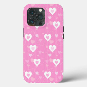 Cute Pink Hearts iPhone 13 Pro Case