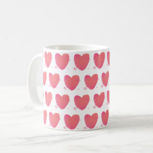 Cute Pink Hearts Coffee Mug
