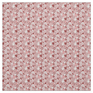 Cute Pink Hearts Fabric