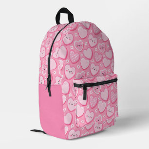Cute Pink Hearts Kids Girl Backpack