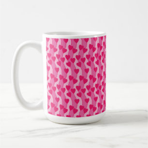 Cute Pink Hearts Pattern Coffee Mug