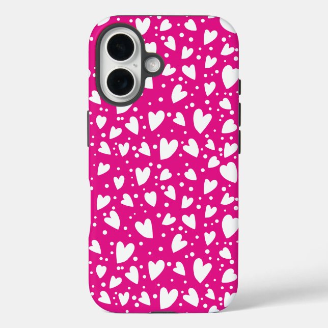 Cute pink hearts seamless pattern Case-Mate iPhone case (Back)