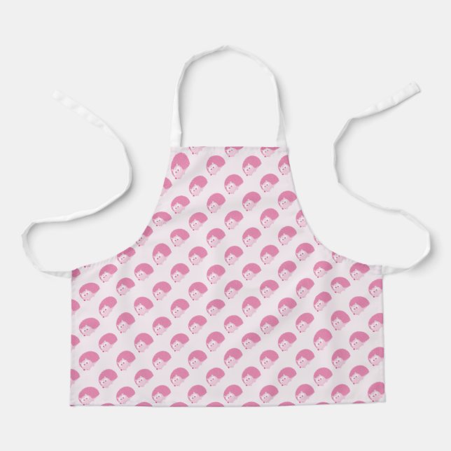 Cute Pink Hedgehog Apron (Front)