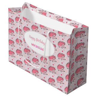 Cute pink hedgehog Gift Bag
