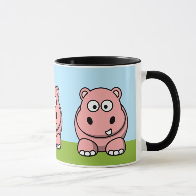 Cute Pink Hippo Mug (Right)