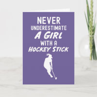 Cute Pink Hockey Cards For Girls Sports Player Kid