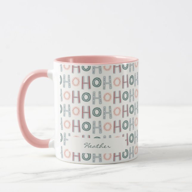 Cute Pink Holiday Mug (Left)