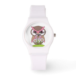 Cute Pink Hoot Owl Watch