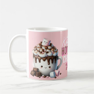 Cute Pink Hot Cocoa Christmas Coffee Mug