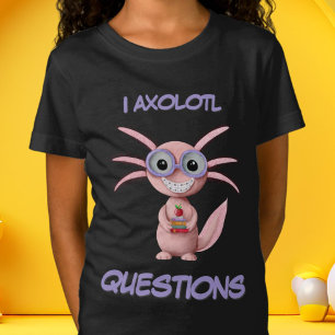 Cute Pink I Axolotl Questions Kids T-Shirt