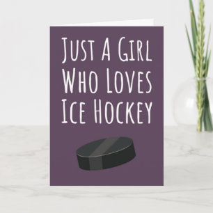 Cute Pink Ice Hockey Cards For Girls For Kids