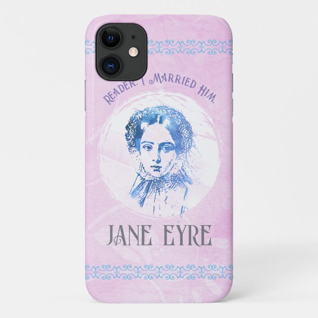 Cute Pink Jane Eyre Portrait Reader I Married Him Case-Mate iPhone Case (Back)