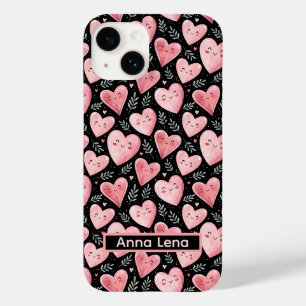 Cute pink kawaii hearts iPhone / iPad case