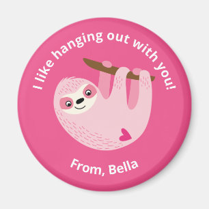 Cute Pink Kids Valentine  Magnet