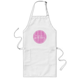 Cute pink kitchen cooking utensils apron for women