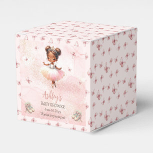 Cute Pink Little Ballerina Tutu Girl Baby Shower Favour Box