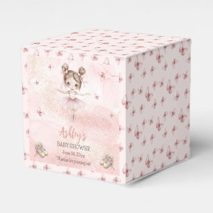 Cute Pink Little Ballerina Tutu Girl Baby Shower Favour Box