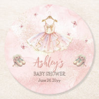 Cute Pink Little Ballerina Tutu Girl Baby Shower