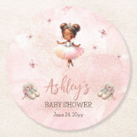 Cute Pink Little Ballerina Tutu Girl Baby Shower