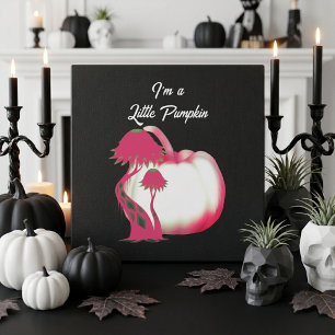 Cute Pink Little Pumpkin Halloween Fall Toadstool Square Sticker