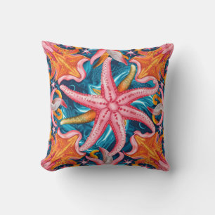 Cute pink little starfish cushion