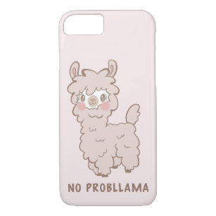 Cute Pink Llama Cartoon No Probllama Case-Mate iPhone Case