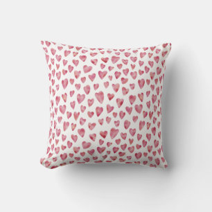 Cute Pink Love Heart pattern Cushion