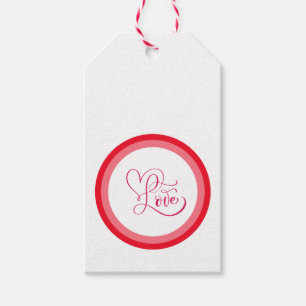 Cute Pink Love Style Design Gift Tags