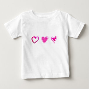 Cute Pink Lovely Hearts Pattern Baby T-Shirt