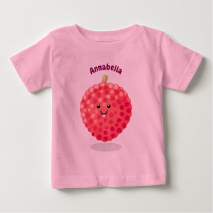 Cute pink lychee cartoon illustration baby T-Shirt
