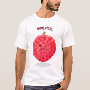 Cute pink lychee cartoon illustration T-Shirt