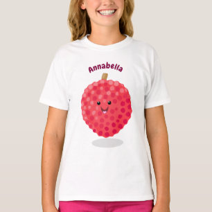 Cute pink lychee cartoon illustration T-Shirt