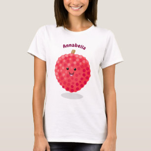 Cute pink lychee cartoon illustration T-Shirt