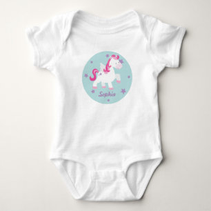 Cute Pink Magical Unicorn Baby Creeper
