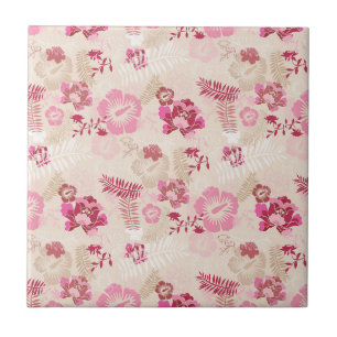 Cute pink modern flowers pattern High-Top sneakers Tile