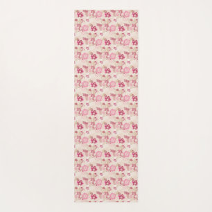 Cute pink modern flowers pattern High-Top sneakers Yoga Mat
