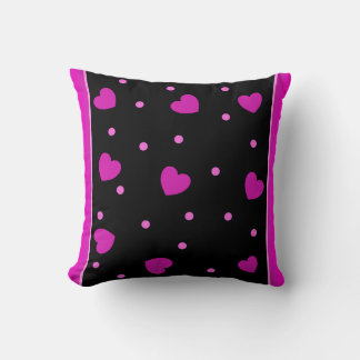 Cute pink modern trendy heart design cushion