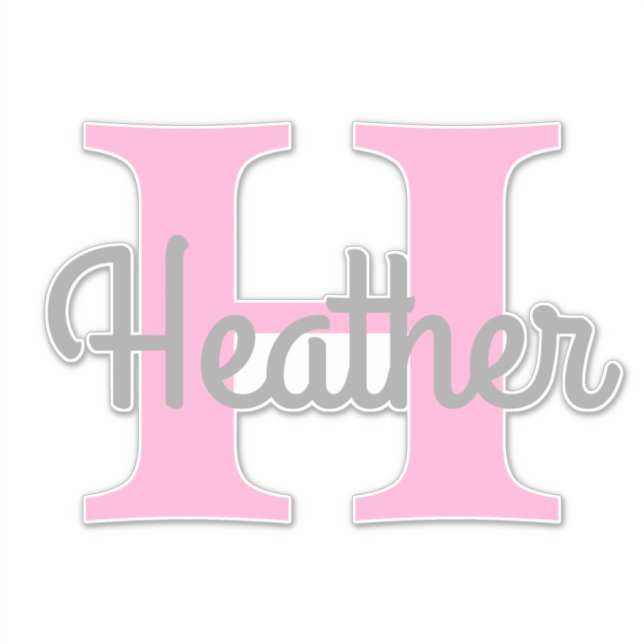 Cute Pink Monogram (Front)
