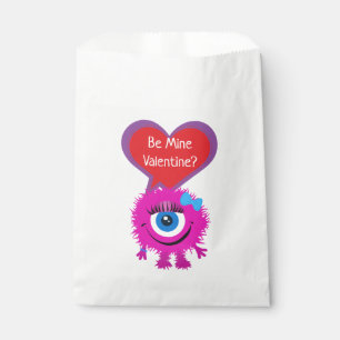 Cute Pink Moster Valentine Favour Bags
