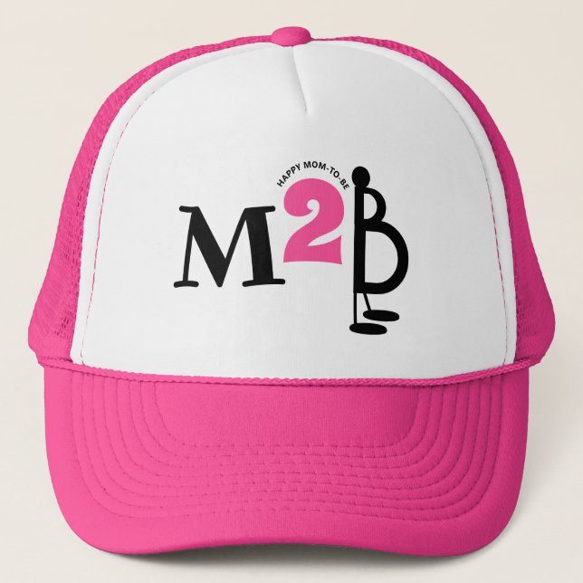 Cute Pink Mum To Be Trucker Hat (Front)
