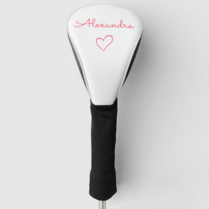 Cute Pink Name Custom Golf Head Cover