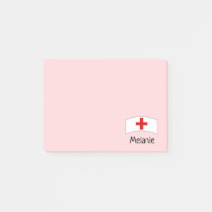 Cute Pink Nurse Personalised Post-it Notes