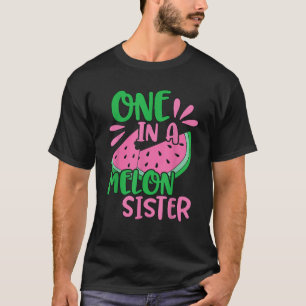 Cute Pink One In A Melon Sister Watermelon T-Shirt