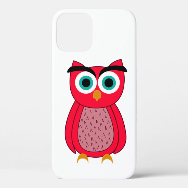 Cute Pink Owl Illustration Case-Mate iPhone Case (Back)