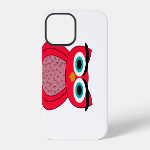 Cute Pink Owl Illustration iPhone 12 Case