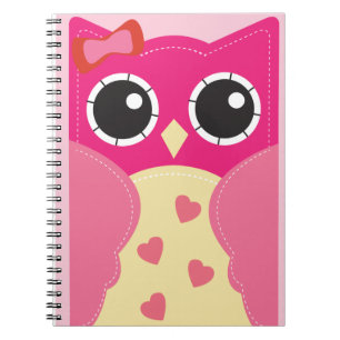 Cute Pink Owl Notebook