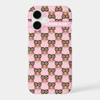 Cute Pink Owl Pattern Choose Colour